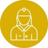 Female Engineer Icon Style vector