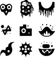 set icon shape vector