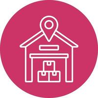 Warehouse Location Icon Style vector