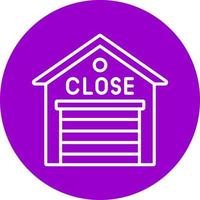 Warehouse Closed Icon Style vector