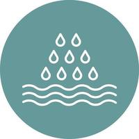 Ocean Rain Icon Style vector