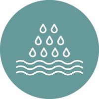 Oceano lluvia icono estilo vector