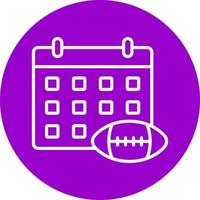 Rugby Match Date Icon Style vector