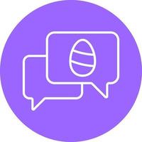 Easter Chat Icon Style vector