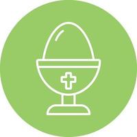 Boiled Egg Chalice Icon Style vector