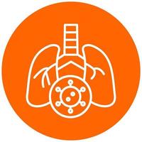 Lungs Infection Icon Style vector