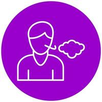 Shortness Of Breath Icon Style vector