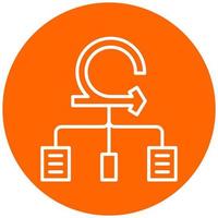 ágil marco de referencia icono estilo vector