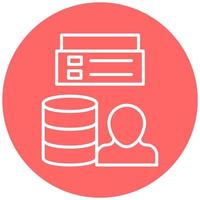 Client Database Icon Style vector