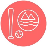 Beach Baseball Icon Style vector