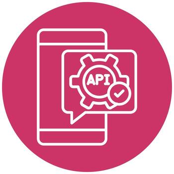 Api Icon Style vector
