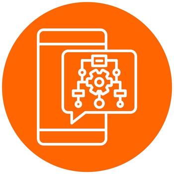 estilo de icono de algoritmo vector