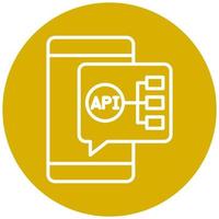 api integración icono estilo vector