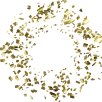 luxe vliegend goud confetti kader png