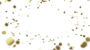 luxe vliegend goud confetti kader png