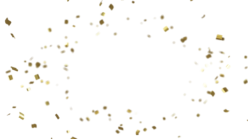 luxury flying gold confetti  frame png