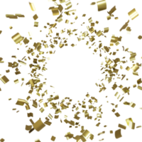 luxe vliegend goud confetti kader png