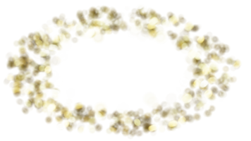 luxury flying gold confetti  frame png