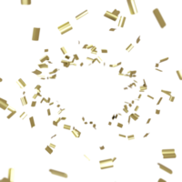 luxury flying gold confetti  frame png