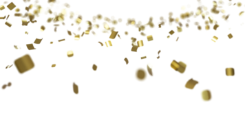 luxury flying gold confetti  frame png