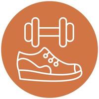 Exercise Shoes Icon Style vector