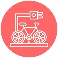 estilo de icono de bicicleta eléctrica vector