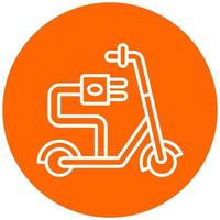 Electric Kick Scooter Icon Style vector