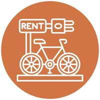 Electric Bicycle Rental Icon Style vector