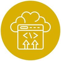 Cloud Deployment Icon Style vector