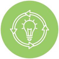 Circular Thinking Icon Style vector