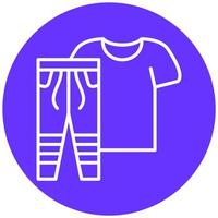 ejercicio ropa icono estilo vector