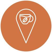Cafe Location Icon Style vector