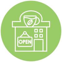 Cafe Showcase Icon Style vector