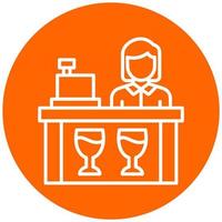 Bar Cashier Icon Style vector