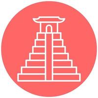 Chichen Itza Icon Style vector