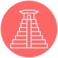 Chichen Itza Icon Style vector