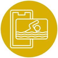 Swimming Icon Style vector