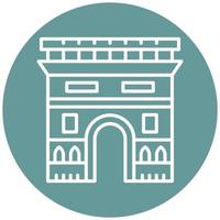 Arc De Triomphe Icon Style vector