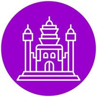 Angkor Wat Icon Style vector