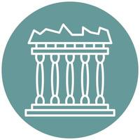 Acropolis Icon Style vector