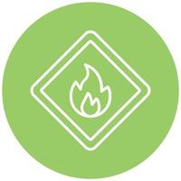 Fire Hazard Icon Style vector