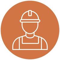 Factory Worker Man Icon Style vector