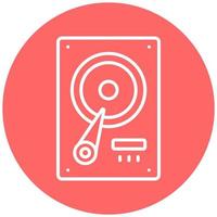 estilo de icono de disco duro vector