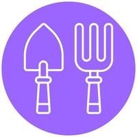 Fork And Trowel Icon Style vector