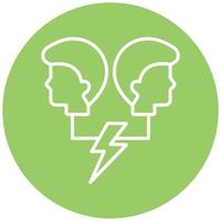 Conflicting Thoughts Icon Style vector
