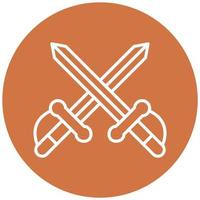 Two Swords Icon Style vector