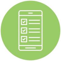 Survey Mobile App Icon Style vector