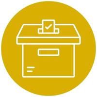 votación caja icono estilo vector