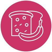 Banana Bread Icon Style vector