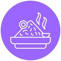 nasi goreng icono estilo vector